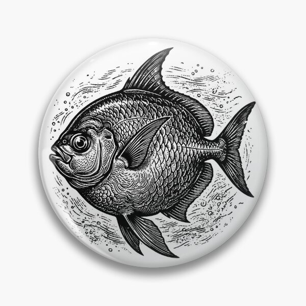 Item preview, Vintage Woodcut Opah Illustration designed and sold by DuckOddity.