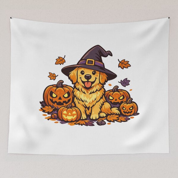 Item preview, Funny Golden Retriever Halloween Costume T-Shirt Design | Cute Pumpkin Pet Art designed and sold by Luxury-Studio.