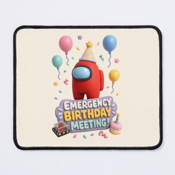 Item preview, Cute Space Crewmate Birthday Party - Emergency Birthday Meeting | Kawaii 3D Happy Birthday Art designed and sold by Moons Studio.