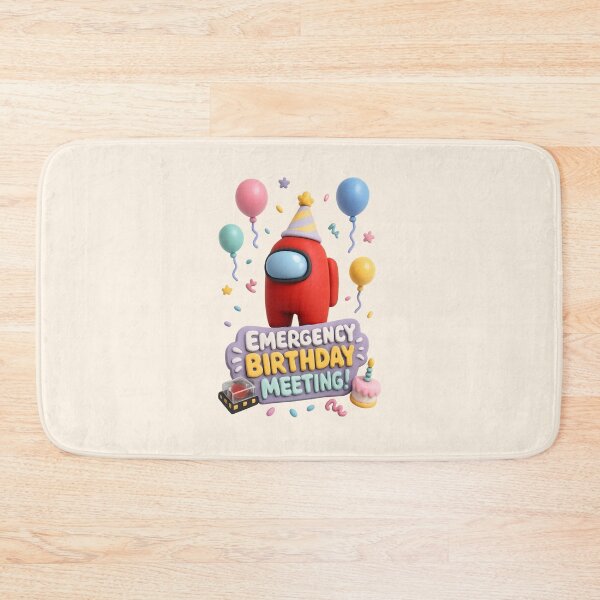 Item preview, Cute Space Crewmate Birthday Party - Emergency Birthday Meeting | Kawaii 3D Happy Birthday Art designed and sold by Moons Studio.