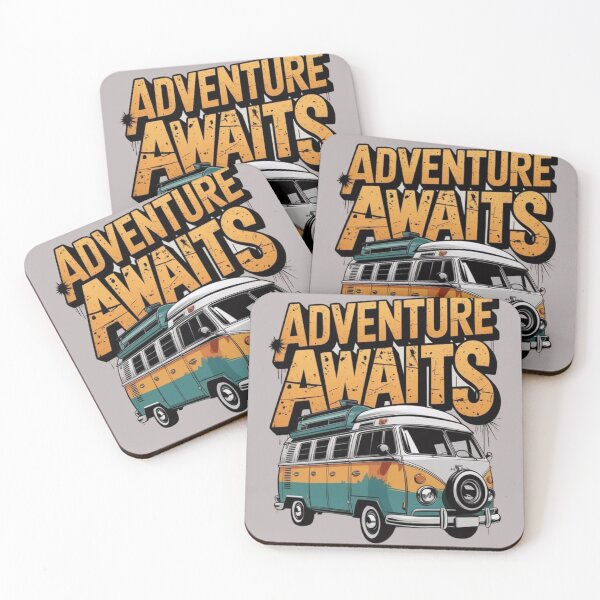 Item preview, Adventure Awaits Retro Camper Van Vintage Travel Nature T-Shirt designed and sold by RajDeals.