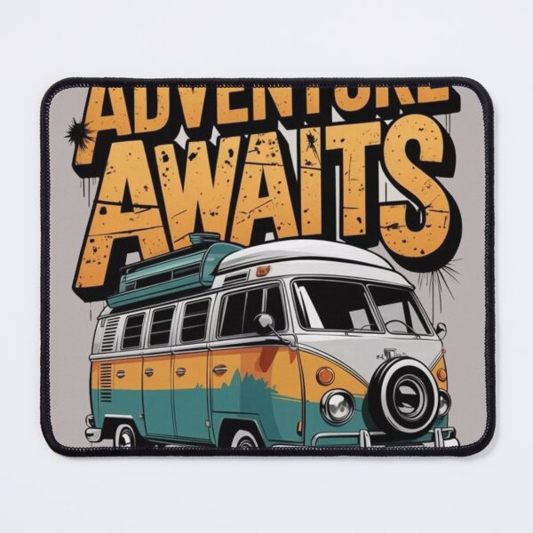 Item preview, Adventure Awaits Retro Camper Van Vintage Travel Nature T-Shirt designed and sold by RajDeals.