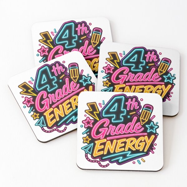 Item preview, 4th Grade Energy Retro Neon Back to School Teacher Student T-Shirt designed and sold by FestivityFinds.