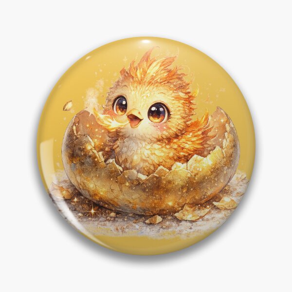 Item preview, Chibi Phoenix Chick Illustration – Cute Newly Hatched Fire Bird Art designed and sold by MagicMakerPh.