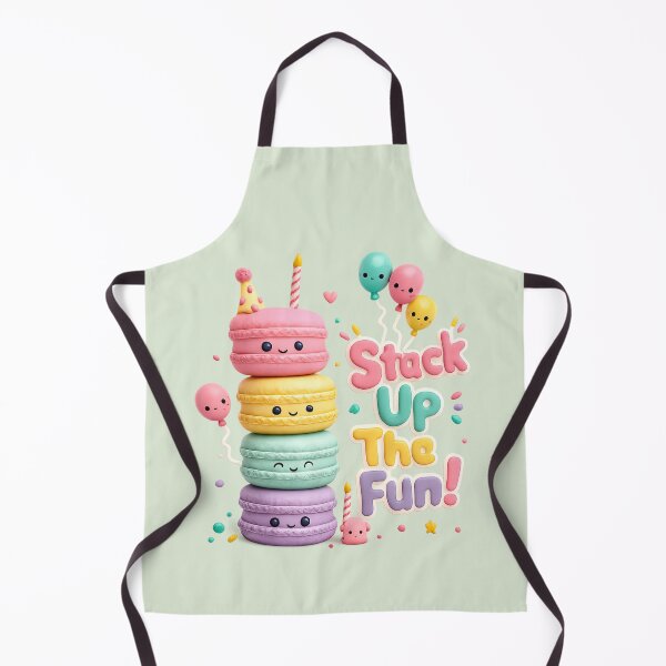 Item preview, Cute Pastel Macaron Stack Party | Kawaii 3D CGI Dessert Art designed and sold by Moons Studio.