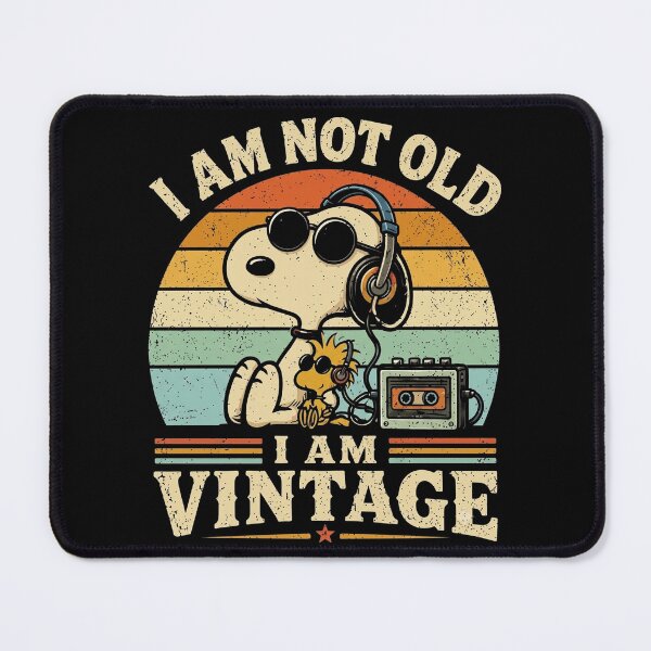 Item preview, Snoopy I Am Not Old I Am Vintage Retro Sunset Music designed and sold by DamianRoy88.