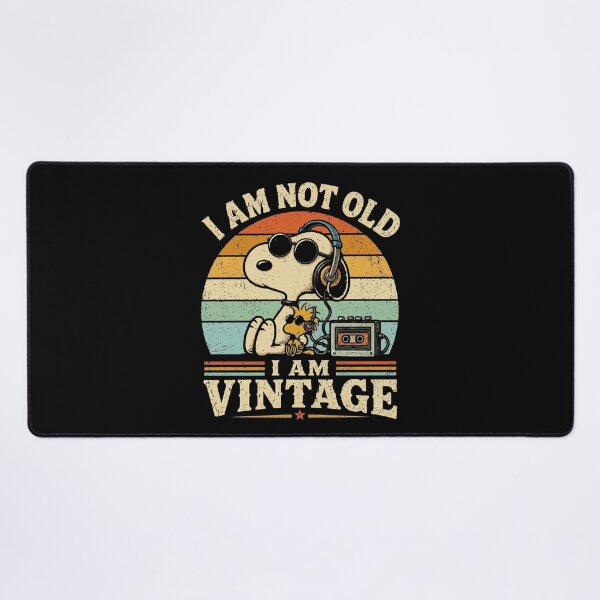 Item preview, Snoopy I Am Not Old I Am Vintage Retro Sunset Music designed and sold by DamianRoy88.