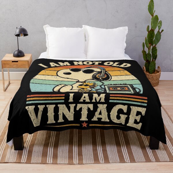 Item preview, Snoopy I Am Not Old I Am Vintage Retro Sunset Music designed and sold by DamianRoy88.