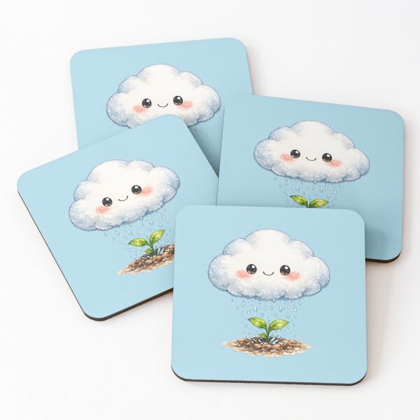 Item preview, Kawaii Cloud Sprite Illustration – Cute Self-Sufficient Rain Cloud Art designed and sold by MagicMakerPh.