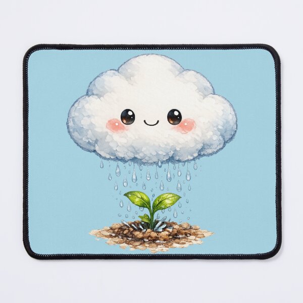 Item preview, Kawaii Cloud Sprite Illustration – Cute Self-Sufficient Rain Cloud Art designed and sold by MagicMakerPh.