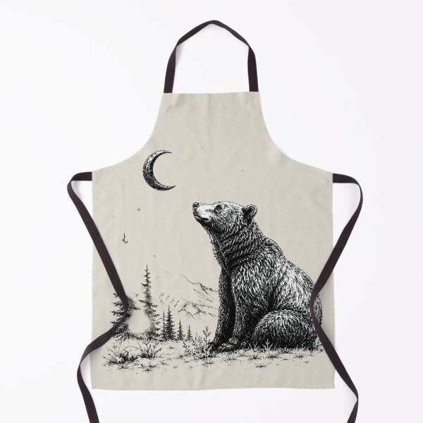 Item preview, Celestial Forest Grizzly Bear Moon Illustration designed and sold by bosamji.