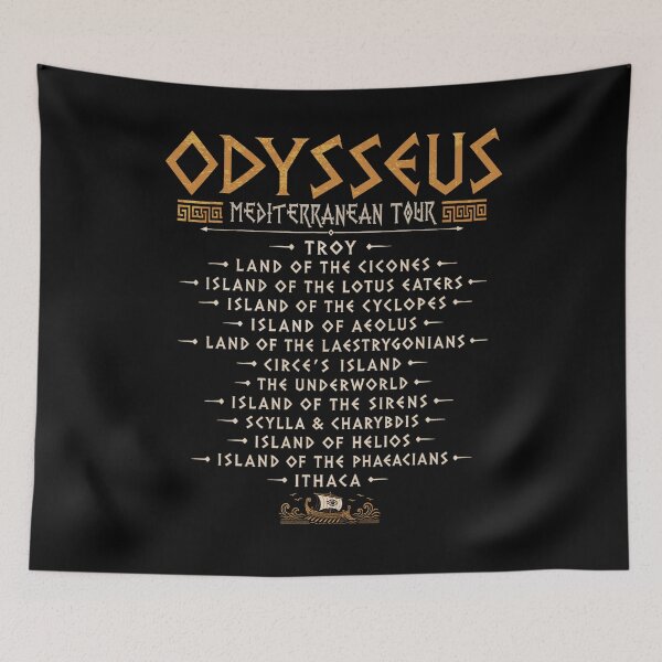Item preview, Greek Mythology Odysseus World Tour Ancient Greece History designed and sold by watanabeee.