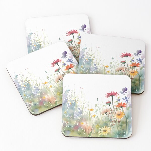 Item preview, Colorful Watercolor Wildflower Meadow Floral Field designed and sold by VibeShift Studio.