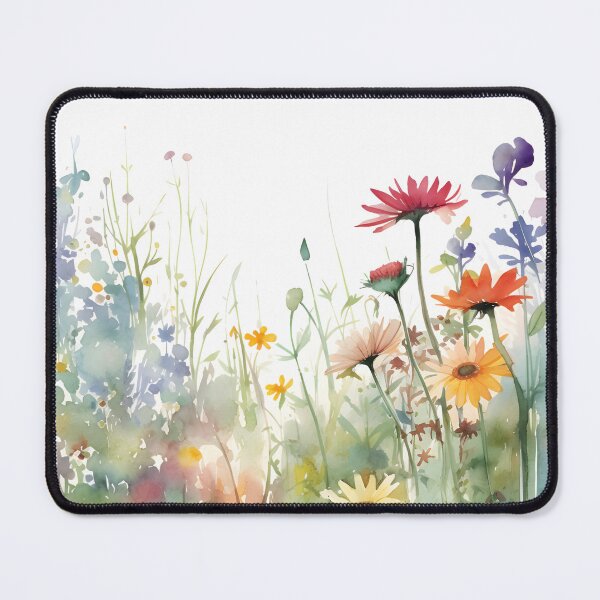 Item preview, Colorful Watercolor Wildflower Meadow Floral Field designed and sold by VibeShift Studio.
