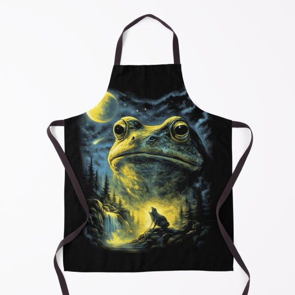 Item preview, Frog Howling to the Moon Retro Nature Graphic Shirt designed and sold by MOUL-TMER.