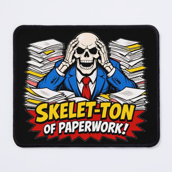 Item preview, Skelet-ton of Paperwork Funny Office Skeleton Pun designed and sold by DeliaDesignsCo.