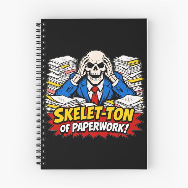 Item preview,  Skelet-ton of Paperwork Funny Office Skeleton Pun designed and sold by DeliaDesignsCo.