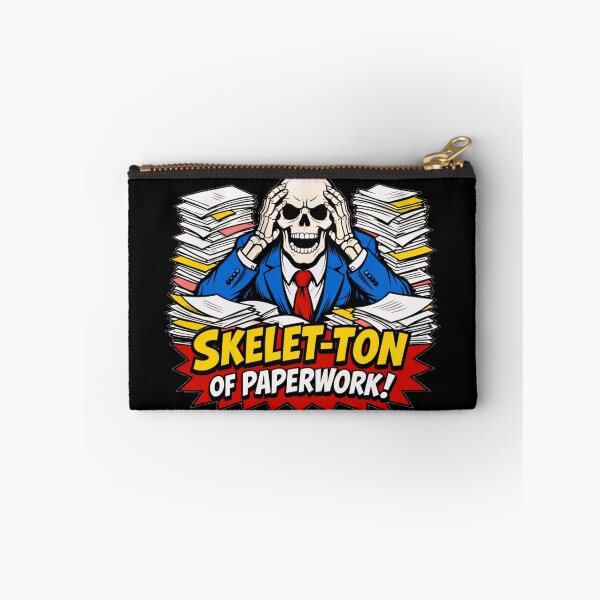 Item preview,  Skelet-ton of Paperwork Funny Office Skeleton Pun designed and sold by DeliaDesignsCo.
