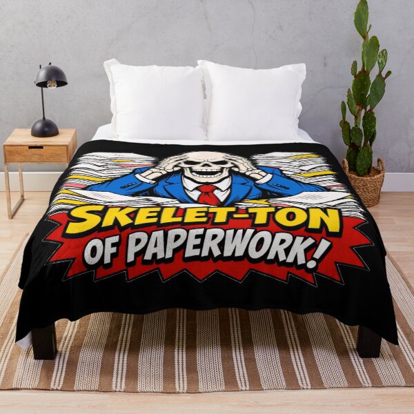 Item preview,  Skelet-ton of Paperwork Funny Office Skeleton Pun designed and sold by DeliaDesignsCo.