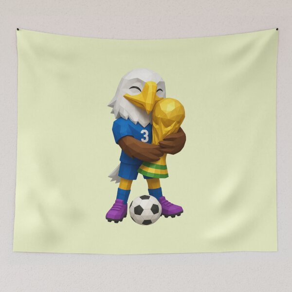 Item preview, World Football Mascots Glory | Happy Eagle Soccer Champion designed and sold by Palette & Hue.