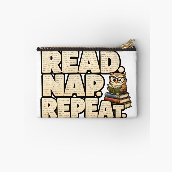 Item preview, Cute Reading Owl Sticker | Read Nap Repeat | Book Lover Gift designed and sold by Gremlin Hours.