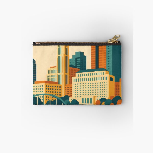 Item preview, Retro Pop Art Poster Illustration of Columbus | Bold Capital City Print with Ohio Statehouse, Scioto Mile & Downtown Skyline | Vintage American Travel Wall Art Decor designed and sold by PaintedPixels01.