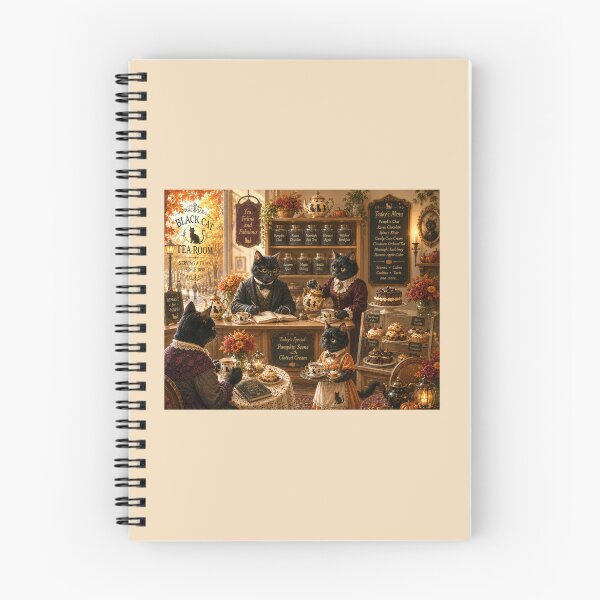 Item preview, Black Cat Tea Room designed and sold by Novel Works Studio.