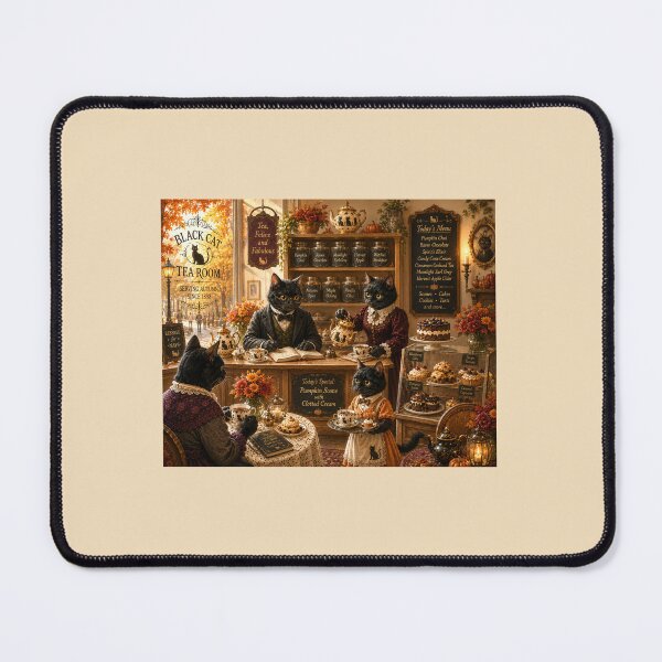 Item preview, Black Cat Tea Room designed and sold by Novel Works Studio.