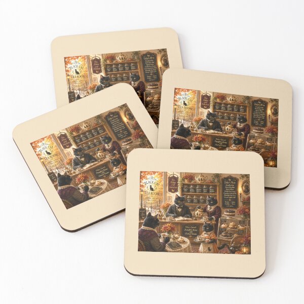 Item preview, Black Cat Tea Room designed and sold by Novel Works Studio.