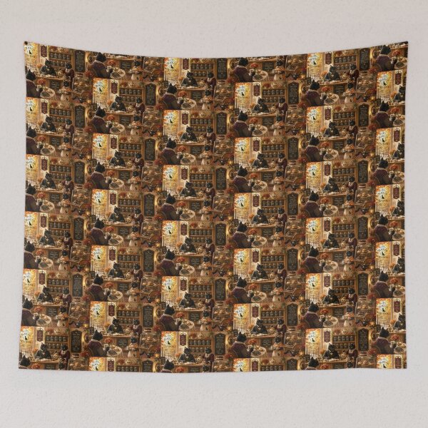 Item preview, Black Cat Tea Room designed and sold by Novel Works Studio.