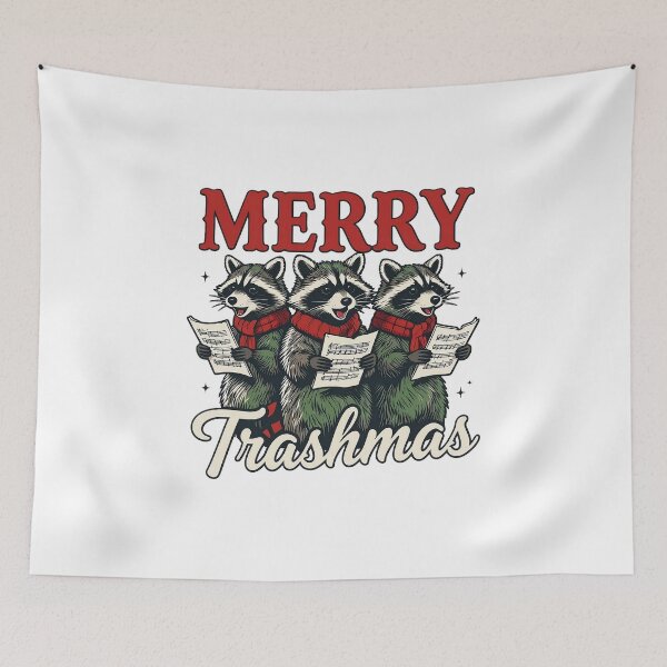 Item preview, Merry Trashmas Funny Raccoon Choir Christmas designed and sold by LuloCreative.