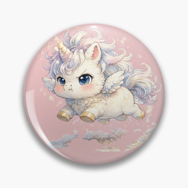 Item preview, Kawaii Pegasus Foal Illustration – Cute Determined Baby Winged Horse Art designed and sold by MagicMakerPh.