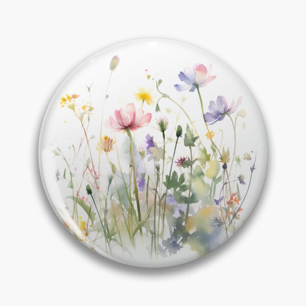 Item preview, Dainty Pink and Purple Watercolor Wildflowers designed and sold by VibeShift Studio.
