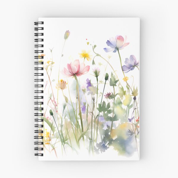 Item preview, Dainty Pink and Purple Watercolor Wildflowers designed and sold by VibeShift Studio.