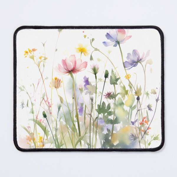 Item preview, Dainty Pink and Purple Watercolor Wildflowers designed and sold by VibeShift Studio.