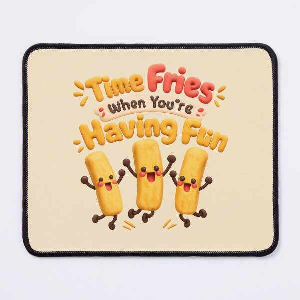 Item preview, Cute French Fries Pun Sticker - Time Fries When You're Having Fun | Kawaii 3D Food Art designed and sold by Moons Studio.