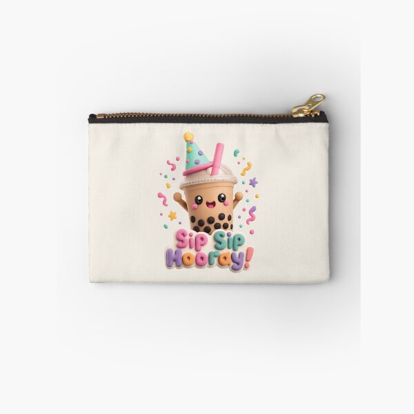 Item preview, Cute Bubble Tea Party - Sip Sip Hooray | Kawaii 3D Boba Party Art designed and sold by Moons Studio.