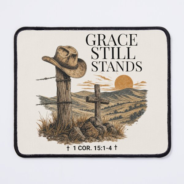 Artikelvorschau, Grace Still Stands Cowboy Hat Scripture entworfen und verkauft von Rosie's Wildflower Boutique.