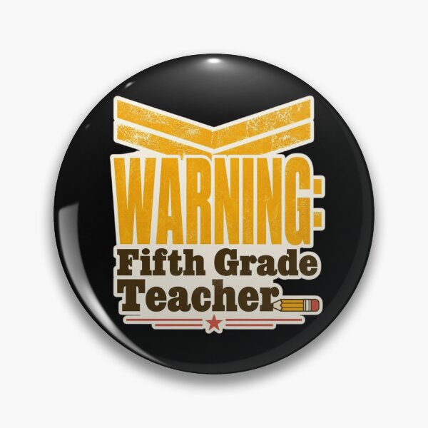Item preview, Funny Warning Fifth Grade Teacher Distressed Retro Chevron designed and sold by FestivityFinds.
