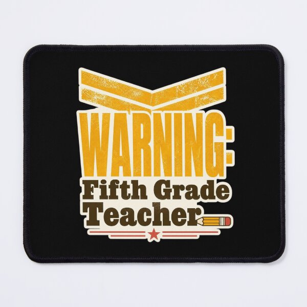 Item preview, Funny Warning Fifth Grade Teacher Distressed Retro Chevron designed and sold by FestivityFinds.