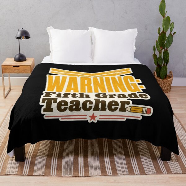 Item preview, Funny Warning Fifth Grade Teacher Distressed Retro Chevron designed and sold by FestivityFinds.
