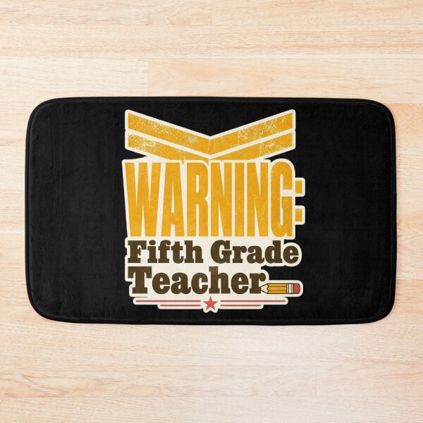 Item preview, Funny Warning Fifth Grade Teacher Distressed Retro Chevron designed and sold by FestivityFinds.