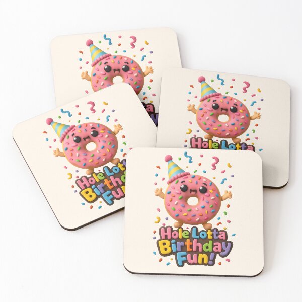 Item preview, Cute Donut Birthday Party| Kawaii 3D Happy Birthday Party Art designed and sold by Moons Studio.