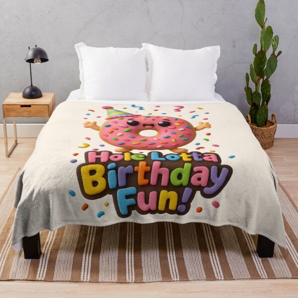 Item preview, Cute Donut Birthday Party| Kawaii 3D Happy Birthday Party Art designed and sold by Moons Studio.