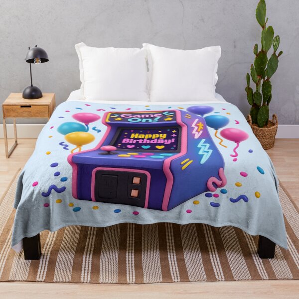 Item preview, Cute Retro Arcade Birthday Game On | Kawaii 3D Happy Birthday Art designed and sold by Moons Studio.