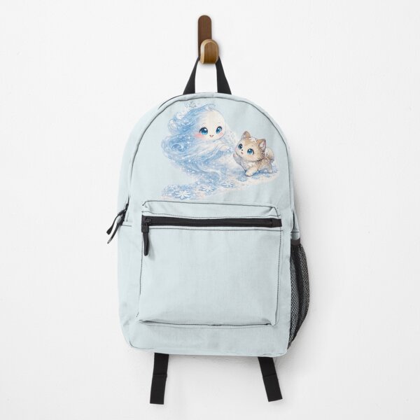 Item preview, Kawaii Snow Spirit Illustration – Cute Winter Guide Ghost Snowflake Art designed and sold by MagicMakerPh.