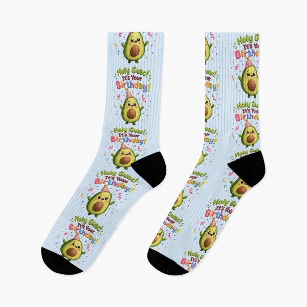 Item preview, Kawaii Holy Guac It's Your Birthday Avocado | Cute 3D Happy Birthday Party Art designed and sold by Moons Studio.