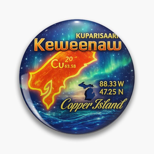 Item preview, Keweenaw Copper Island (Kuparisaari) | Upper Peninsula Michigan designed and sold by FreshWaterWares.