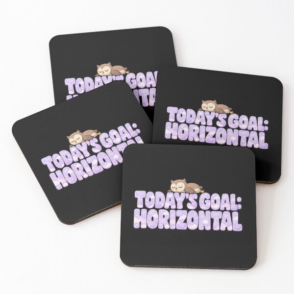 Item preview, Funny Owl Sticker | Today's Goal Horizontal | Lazy Day Meme Gift designed and sold by Gremlin Hours.