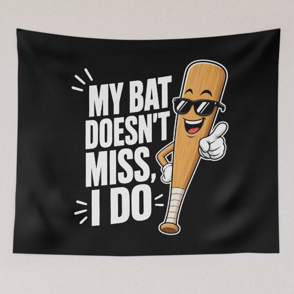 Item preview, Baseball Cartoon Baseball Bat Funny Quote T-Shirt Design designed and sold by Uglyandcute.